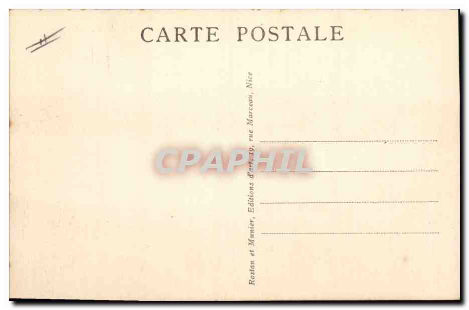 CPA Antibes Le Port et le Fort Carre Phare  — Rückseite
