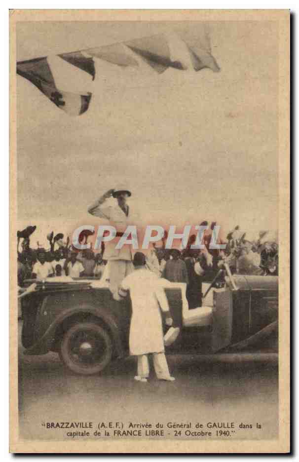 Brazzaville (A.E.F.) — Arrivo del Generale de Gaulle nella capitale della Francia Libera — 24 Ottobre 1940