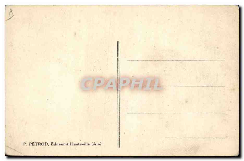 CPM Militaria Une cure a Hauteville  — Rückseite