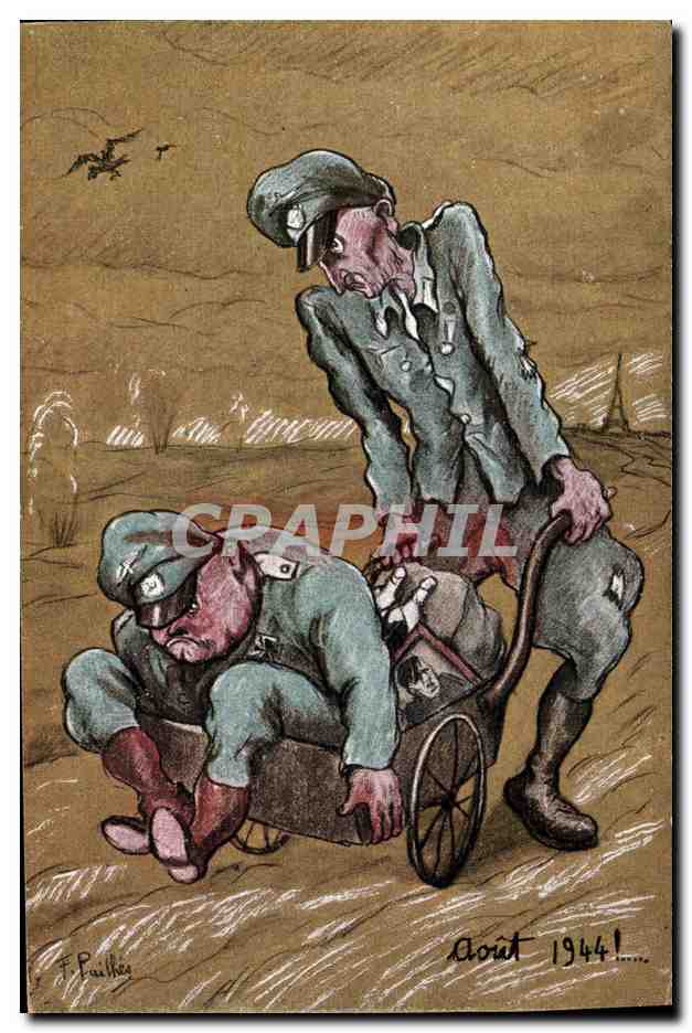 Soldats allemands en déroute — Août 1944 — F. Pauthès