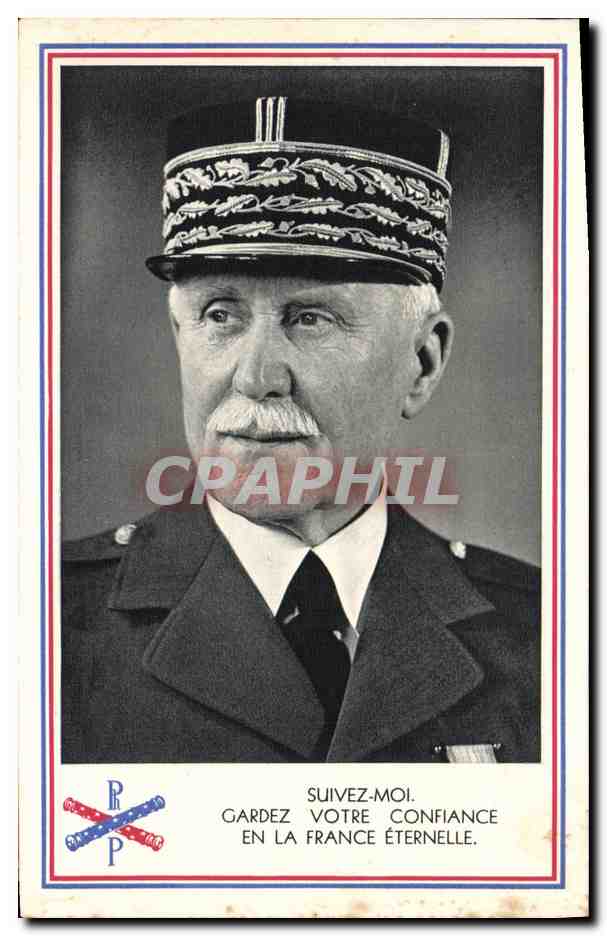 CPM Militaria Marechal Petain