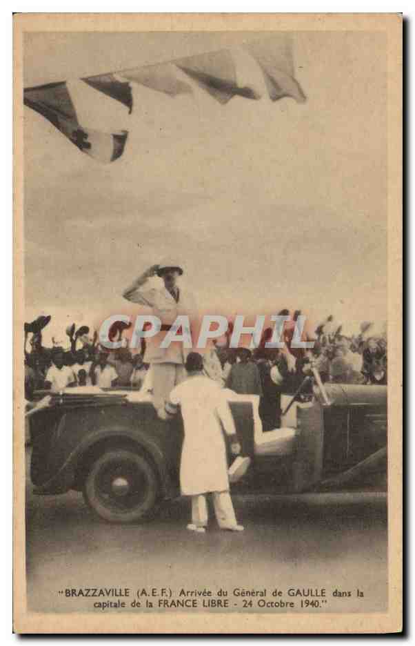 Brazzaville (A.E.F.) — Arrivo del Generale de Gaulle nella capitale della Francia Libera — 24 Ottobre 1940
