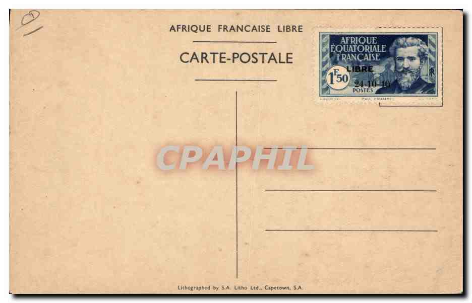 Brazzaville (A.E.F.) — Arrivo del Generale de Gaulle nella capitale della Francia Libera — 24 Ottobre 1940 — Verso
