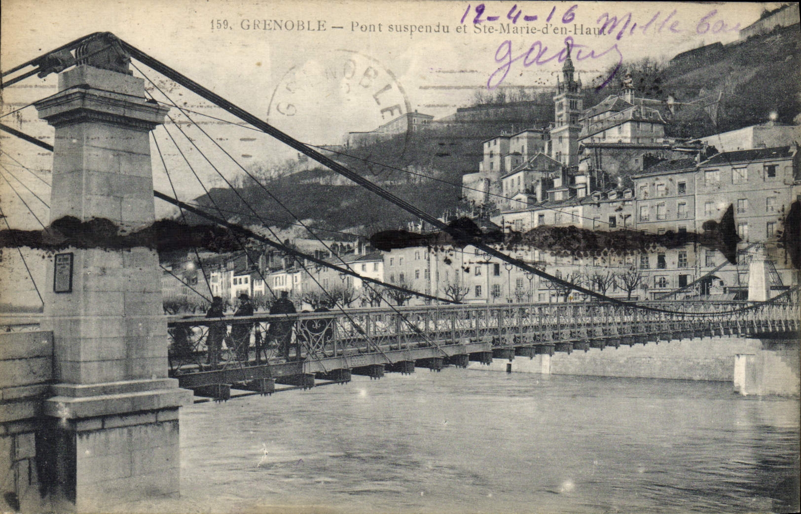 Grenoble — Hängebrücke und Ste-Marie-d'en-Haut — P. Gaude (n°159)