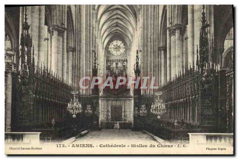 CPA Orgue Amiens Cathedrale Stalles du choeur