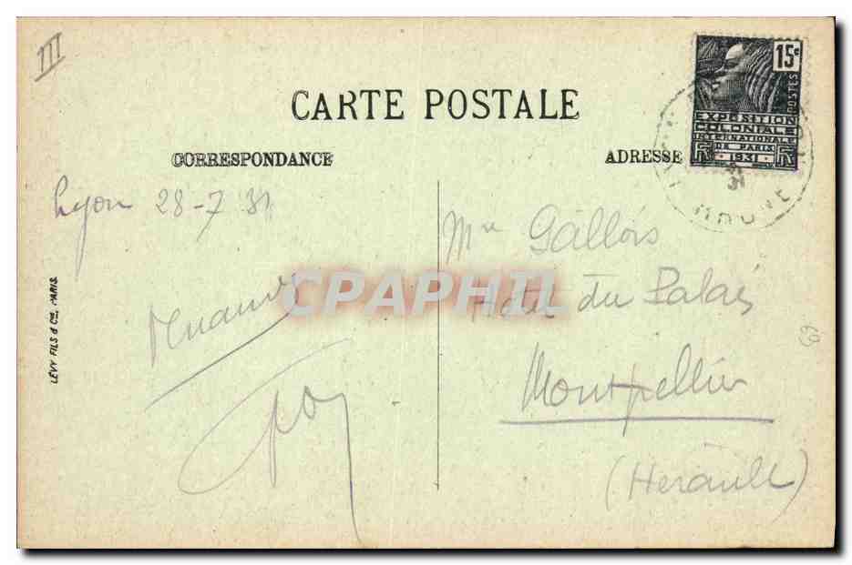 CPA Orgue Lyon Eglise Sdt Nizier Les orgues et la chaire — Rückseite