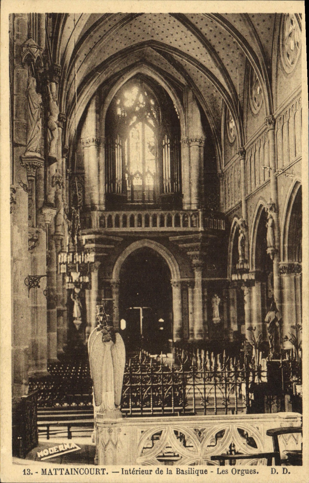 CPA Orgue Mattaincourt Interieur de la basilique Les orgues