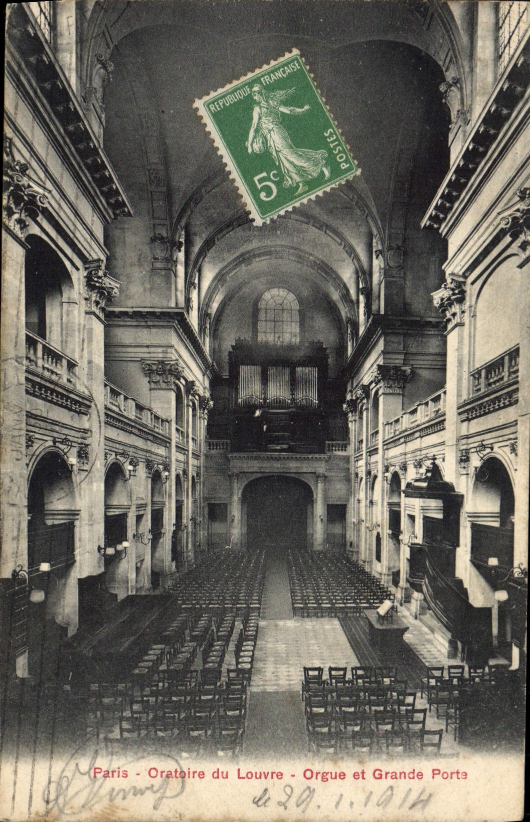 CPA Orgue Paris Oratoire du Louvre Orgue et Grande porte
