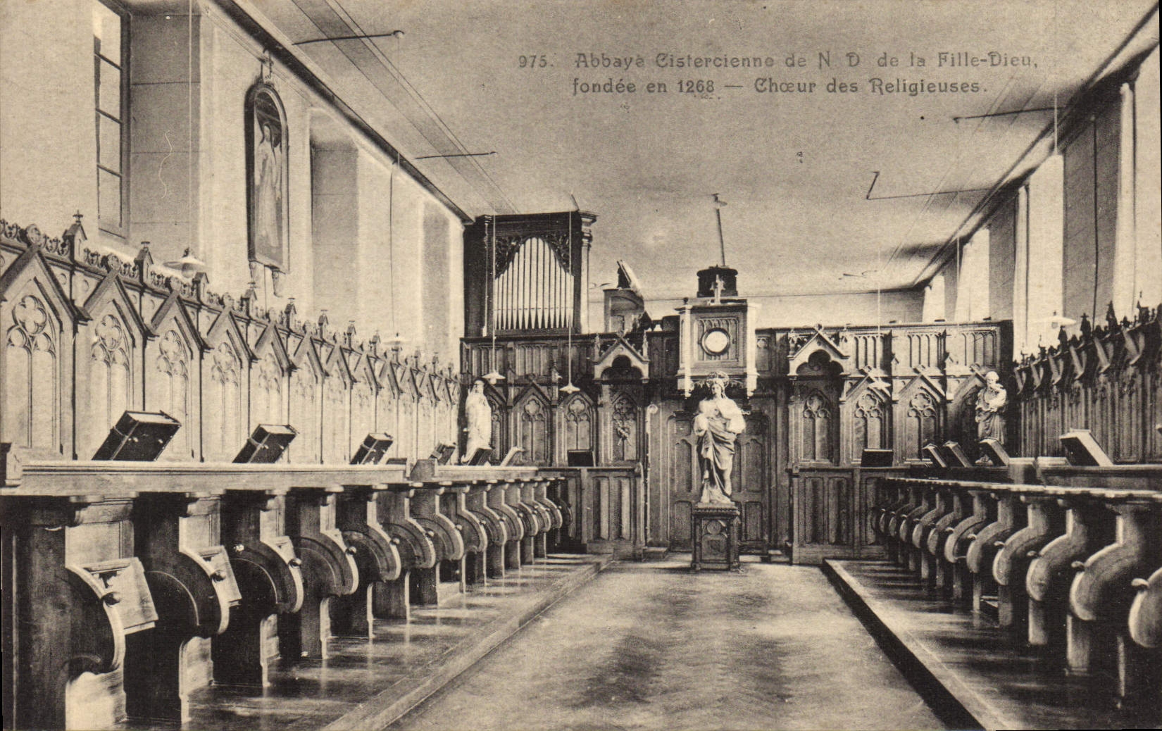 CPA Orgue Abbaye Cistercienne de Nd de la Fille Dieu Choeur des Religieuses