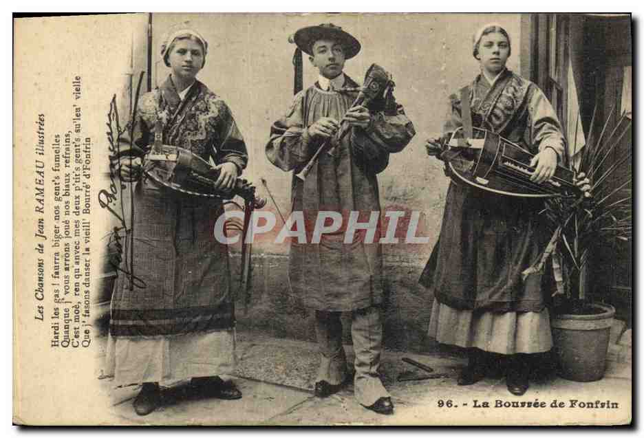 CPA Folklore La bourree de Fonfrin