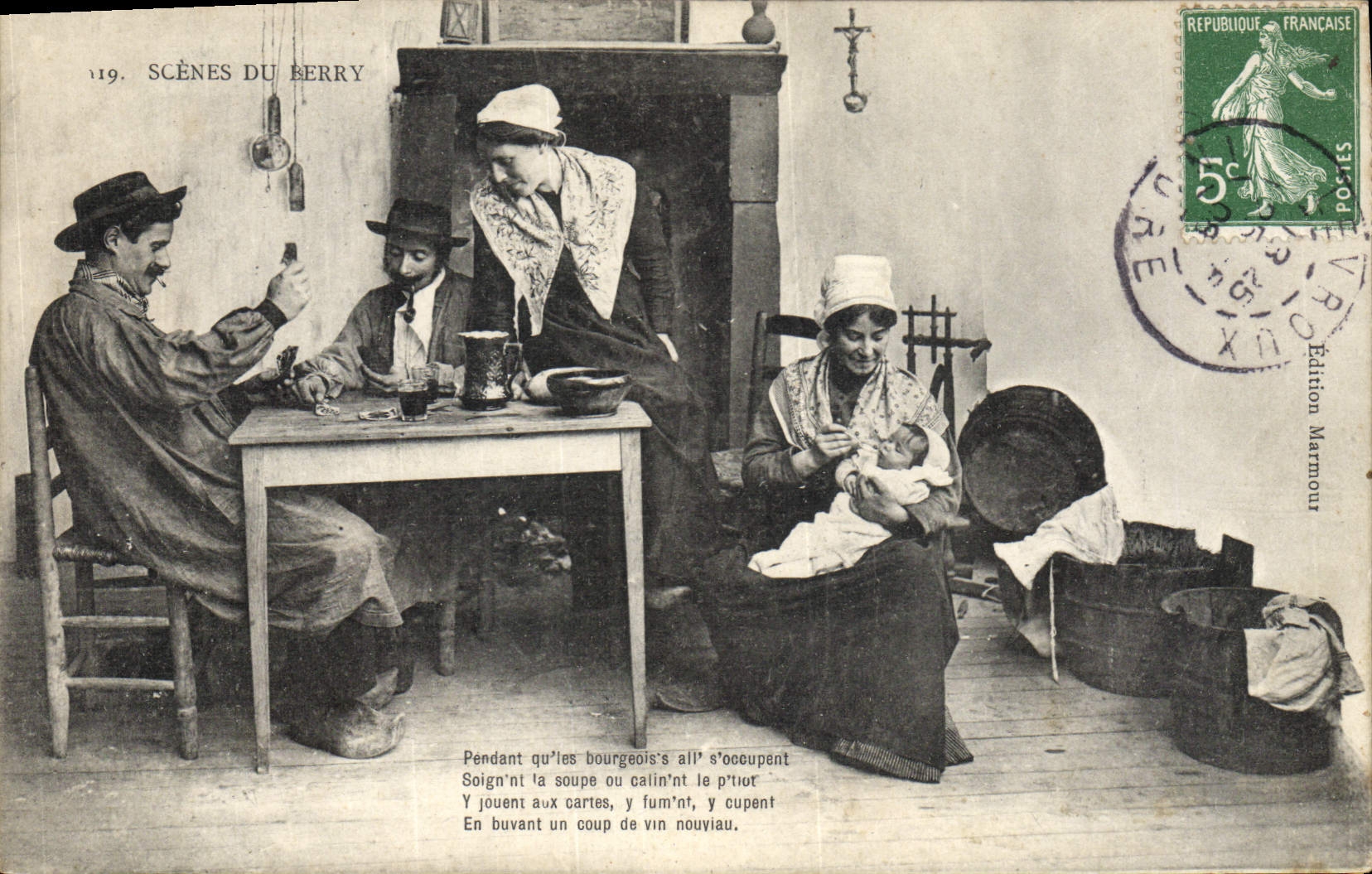 CPA Folklore Scenes du Berry 