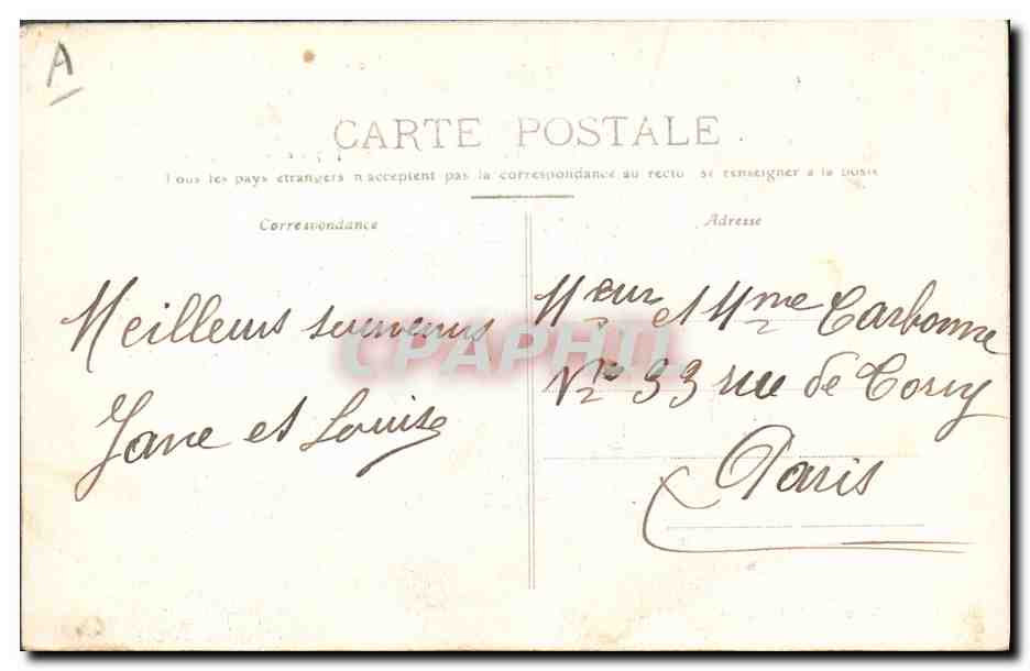 CPA Folklore Noce au Berry La Routie Mariage — Verso