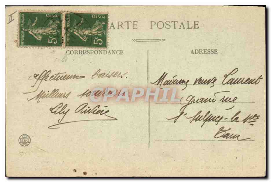CPA Folklore La bourree d'Auvergne  — Verso