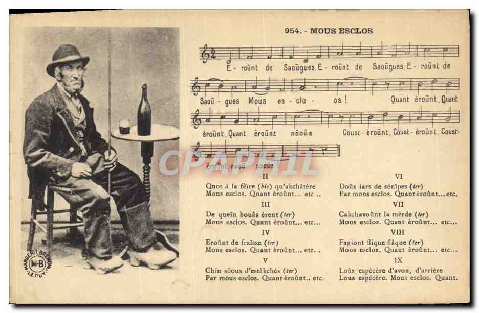 CPA Folklore Mous Esclos