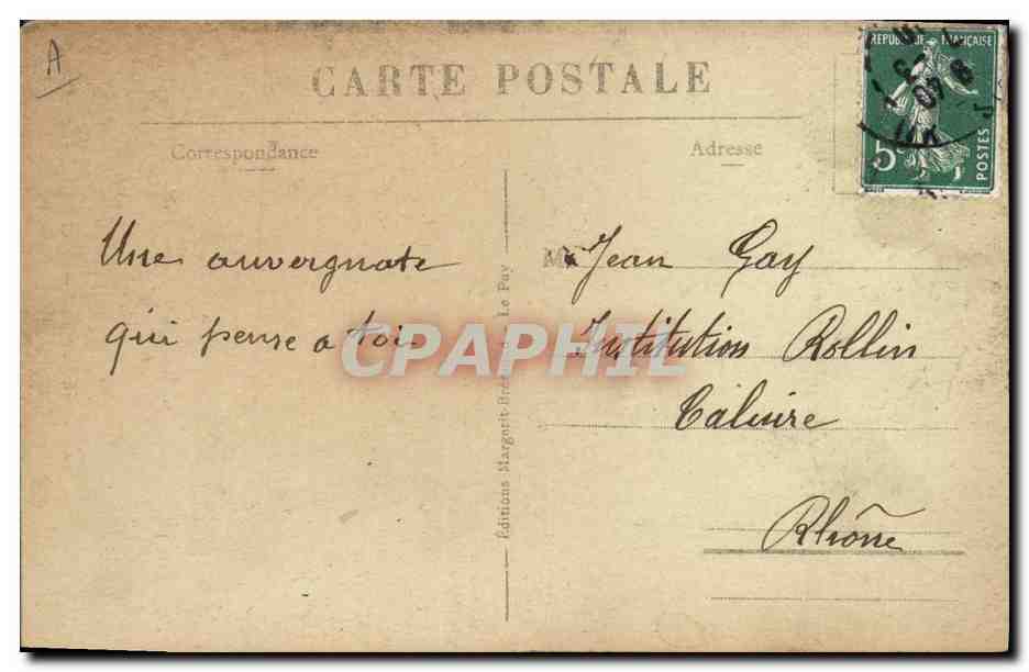CPA Folklore La dentelliere au Chale — Verso