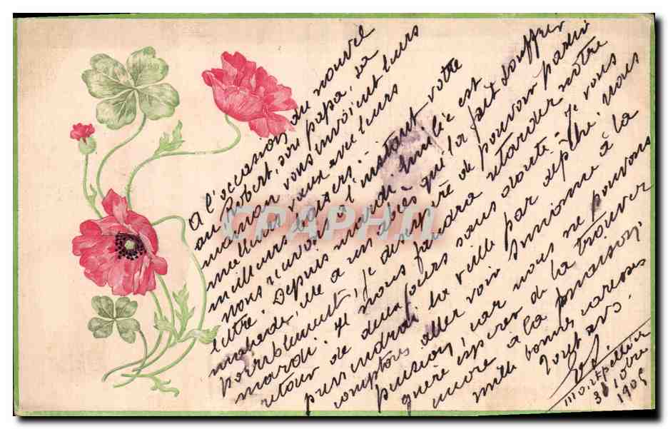 CPA Fantaisie Fleurs 