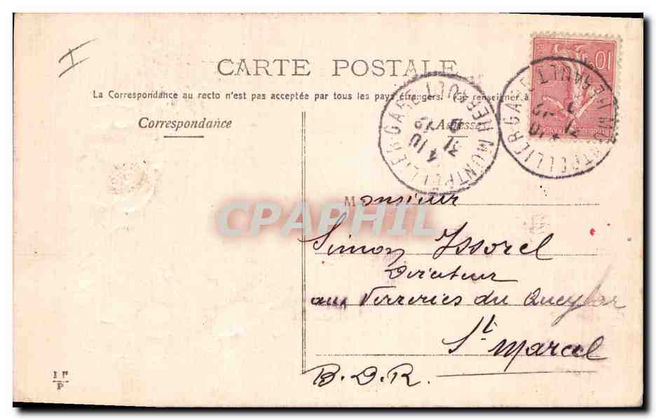 CPA Fantaisie Fleurs  — Rückseite