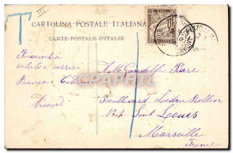 CPA Fantaisie Fleurs Bateau Galere — Verso
