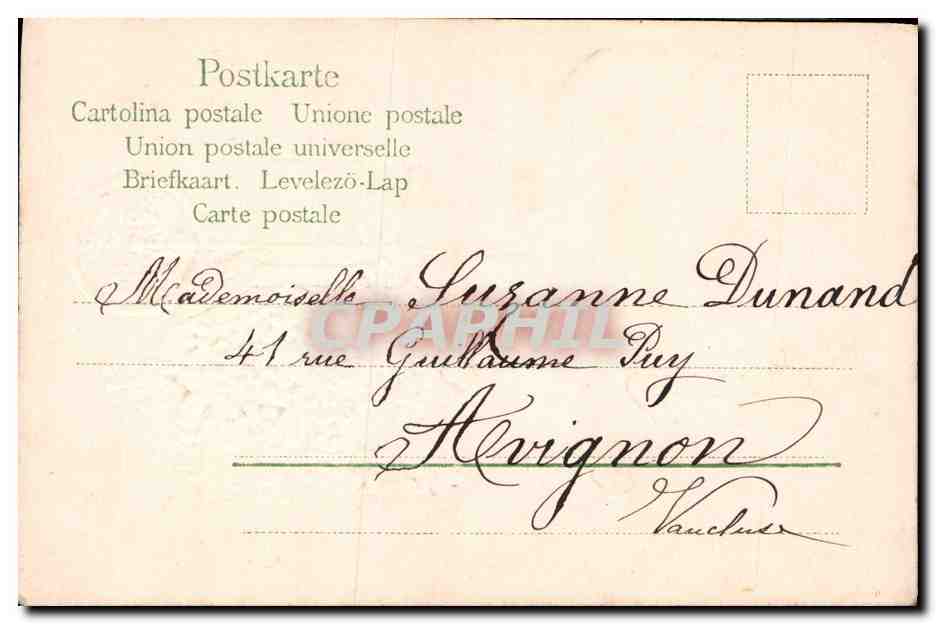 CPA Fantaisie Fleurs  — Verso