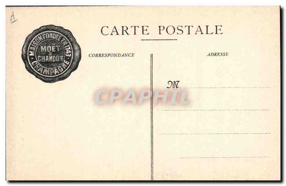 CPA Folklore Vin Vendange Champagne Moet & Chandon La vendange a Ay — Rückseite