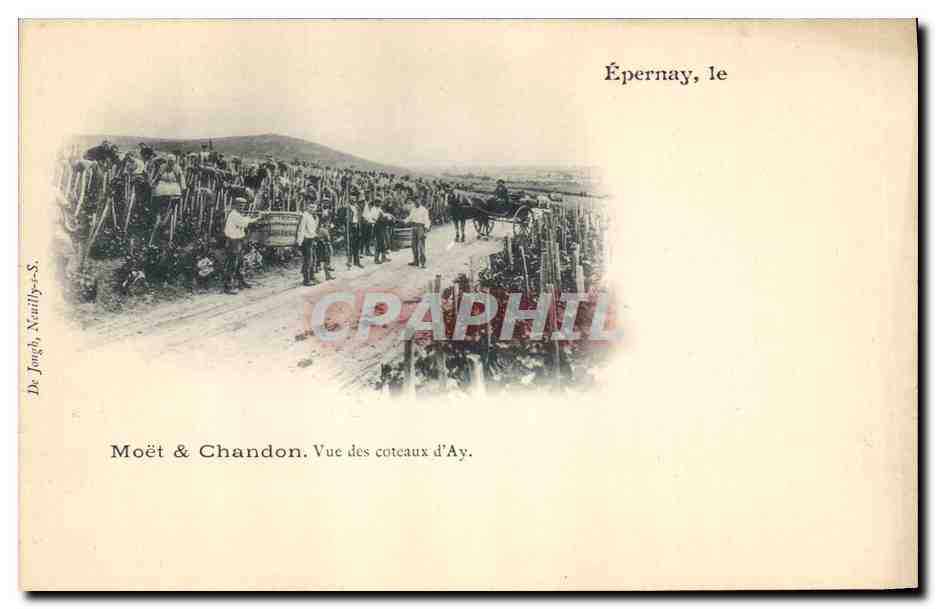 CPA Folklore Vin Vendange Champagne Epernay Moet & Chandon Vue des coteaux d'Ay