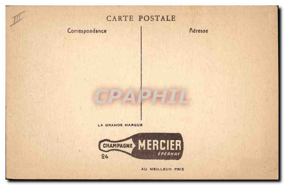 CPA Folklore Vin Vendange Champagne Mercier Epernay Rincage des bouteilles — Rückseite