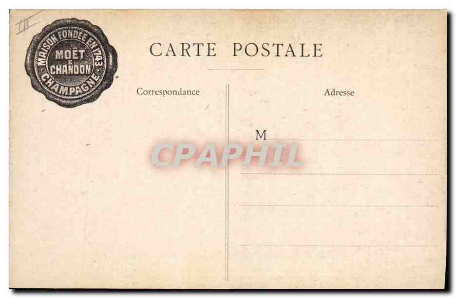 CPA Folklore Vin Vendange Champagne Dom Perignon Cellerier de l'abbaye d'Hautvillers Aveugle — Rückseite