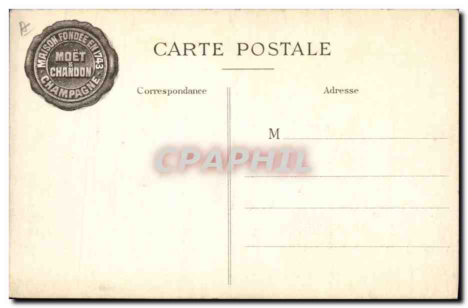 CPA Folklore Vin Vendange Champagne Dom Perignon Cellerier de l'abbaye d'Hautvillers Aveugle — Back