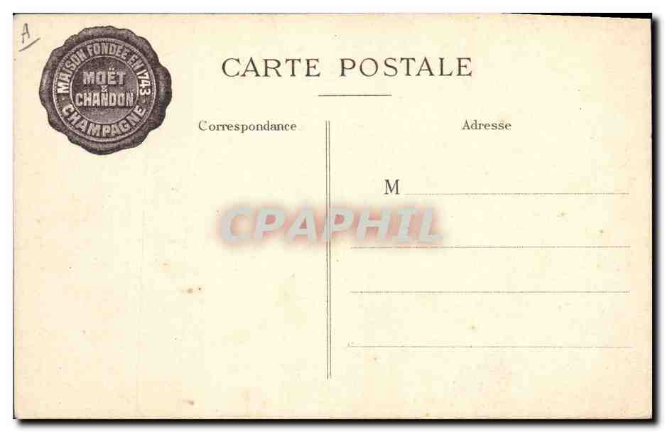 CPA Folklore Vin Vendange Champagne Dom Perignon Cellerier de l'abbaye d'Hautvillers Aveugle — Rückseite