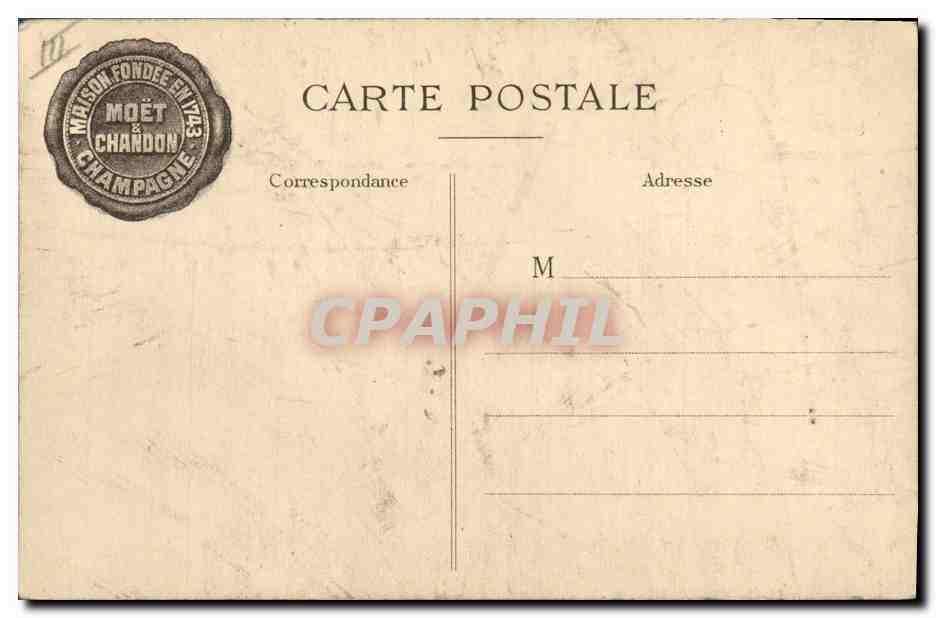 CPA Folklore Vin Vendange Champagne Dom Perignon Cellerier de l'abbaye d'Hautvillers Aveugle — Rückseite