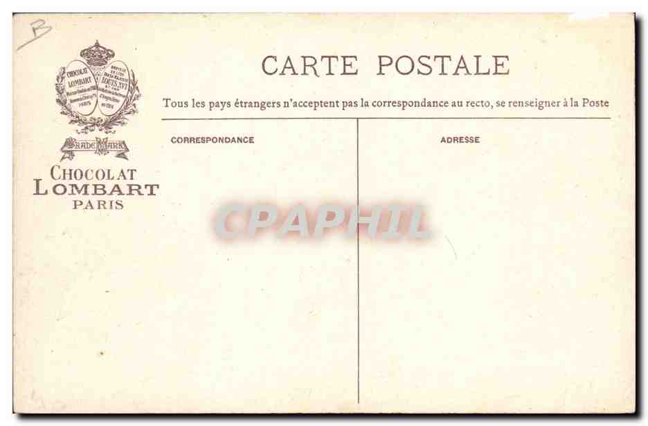 Marche royale espagnole — Chocolat Lombart — éditeur Chocolat Lombart, Paris — Verso