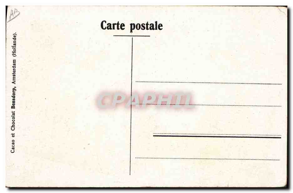 CPA Publicite Cacao Bensdorp Enfants  — Rückseite