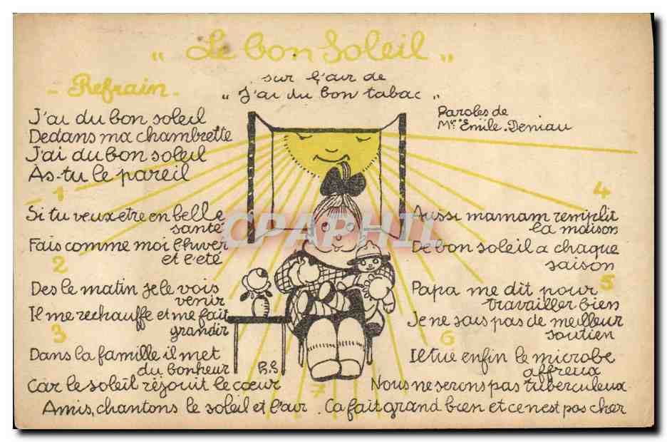 CPA Publicite le Bon soleil Enfant Tabac 