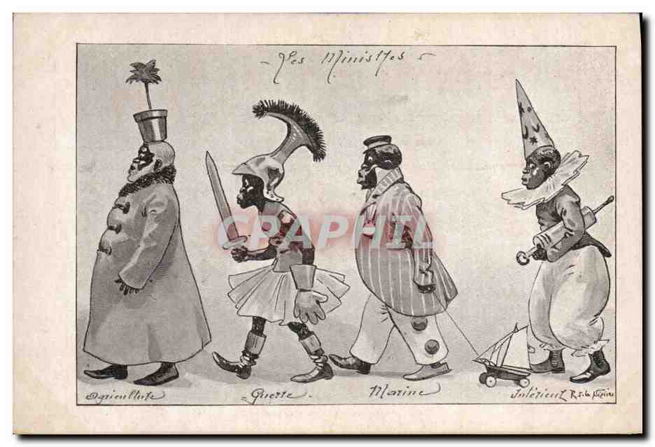 Les Ministres — caricature satirique — R. de Poin (éditeur)
