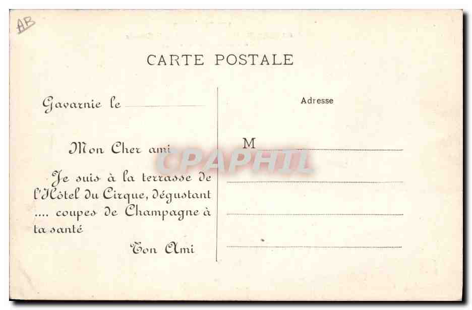 Gavarnie - Hôtel du Cirque et de la Cascade — à 4 kilomètres du Village — Verso