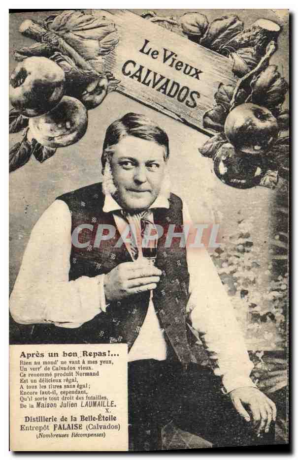 CPA Publicite Vieux Calvados Distillerie de la Belle Etoile Falaise 