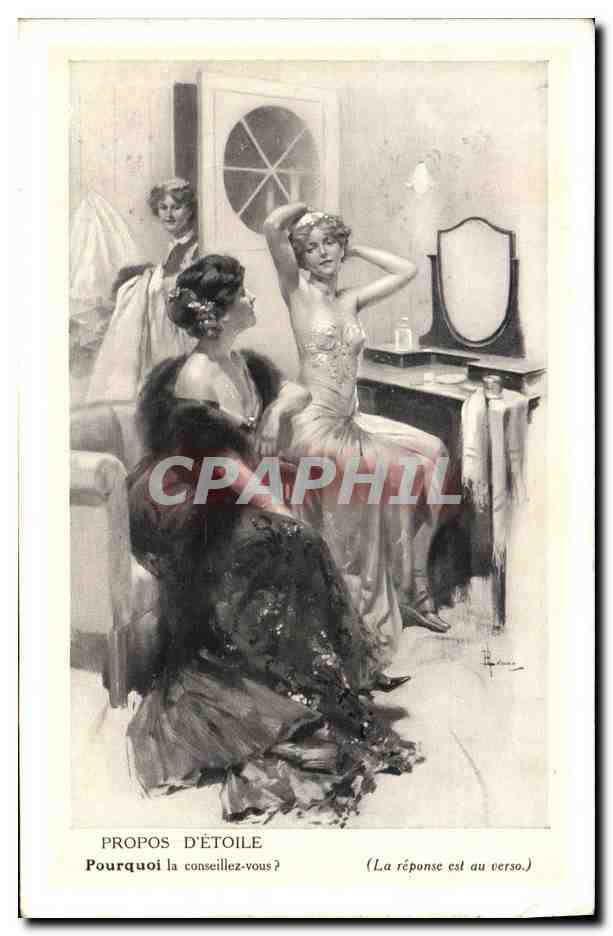 CPA Publicite Propos d'Etoile Femmes Malaceine 