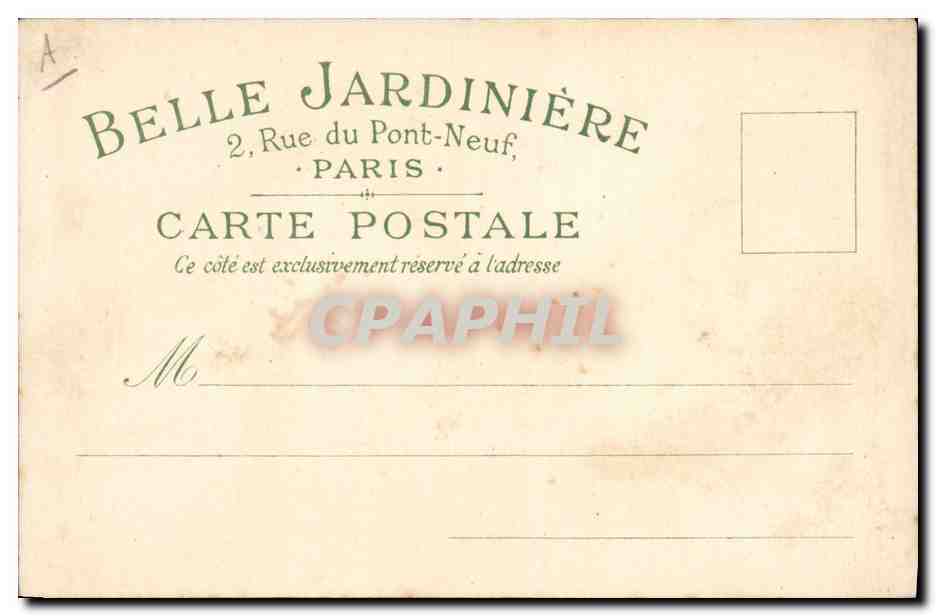 CPA Publicite Belle Jardiniere Rue du Pont Neuf Paris  — Rückseite