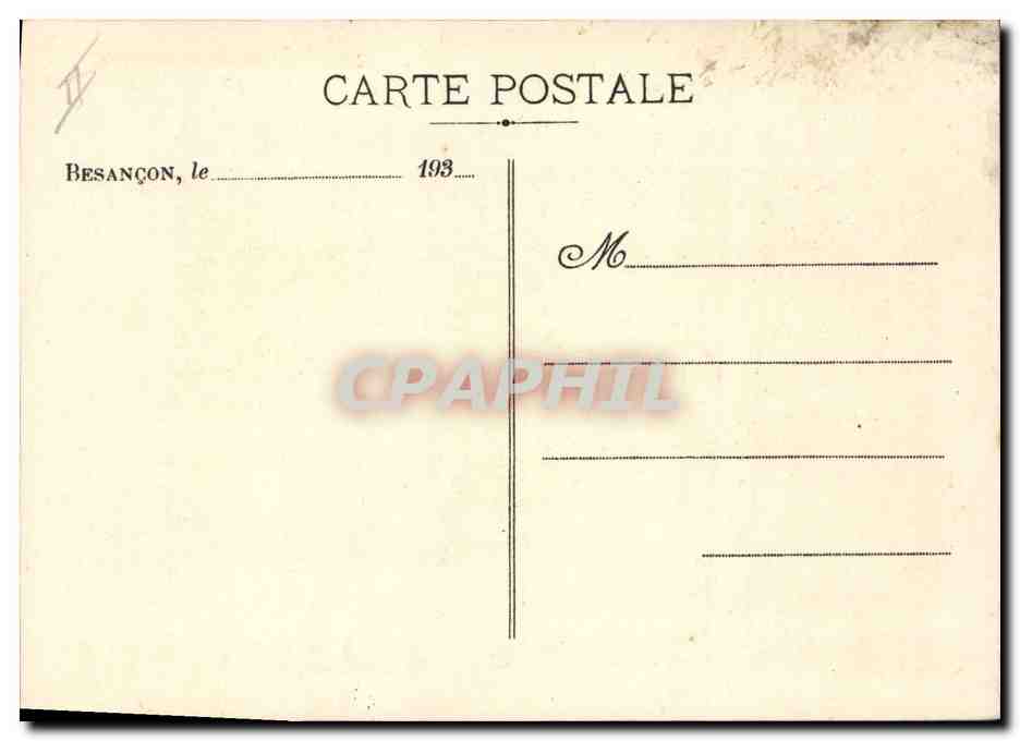 CPA Publicite Biscuiterie Franc Comtoise Bricelets Gaufrettes Buhler Panier Besancon  — Verso