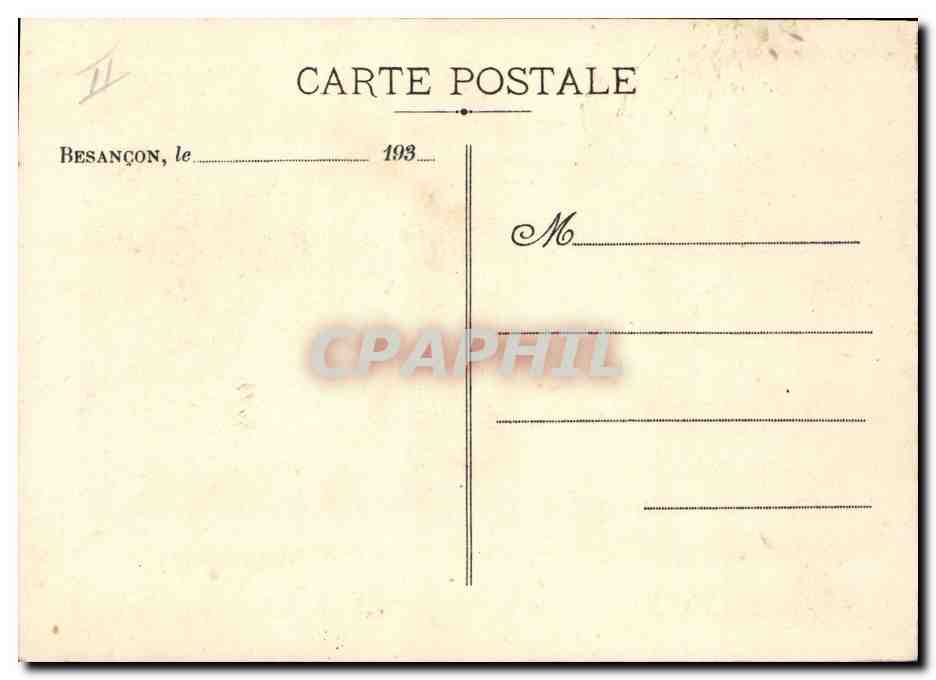 CPA Publicite Biscuiterie Franc Comtoise Bricelets Gaufrettes Buhler Panier Besancon  — Verso