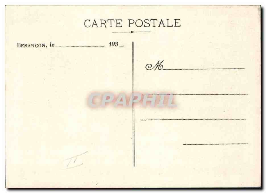 CPA Publicite Biscuiterie Franc Comtoise Bricelets Gaufrettes Buhler Panier Besancon  — Rückseite