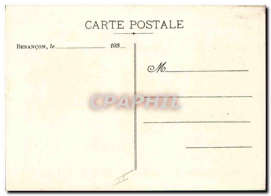 CPA Publicite Biscuiterie Franc Comtoise Bricelets Gaufrettes Buhler Panier Besancon  — Rückseite