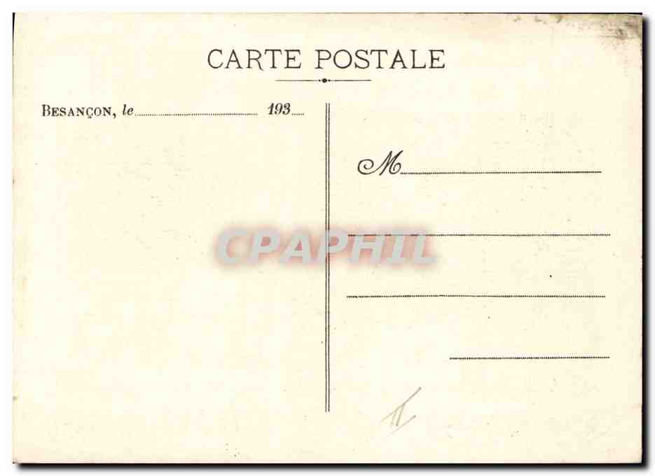 CPA Publicite Biscuiterie Franc Comtoise Bricelets Gaufrettes Buhler Panier Besancon  — Rückseite