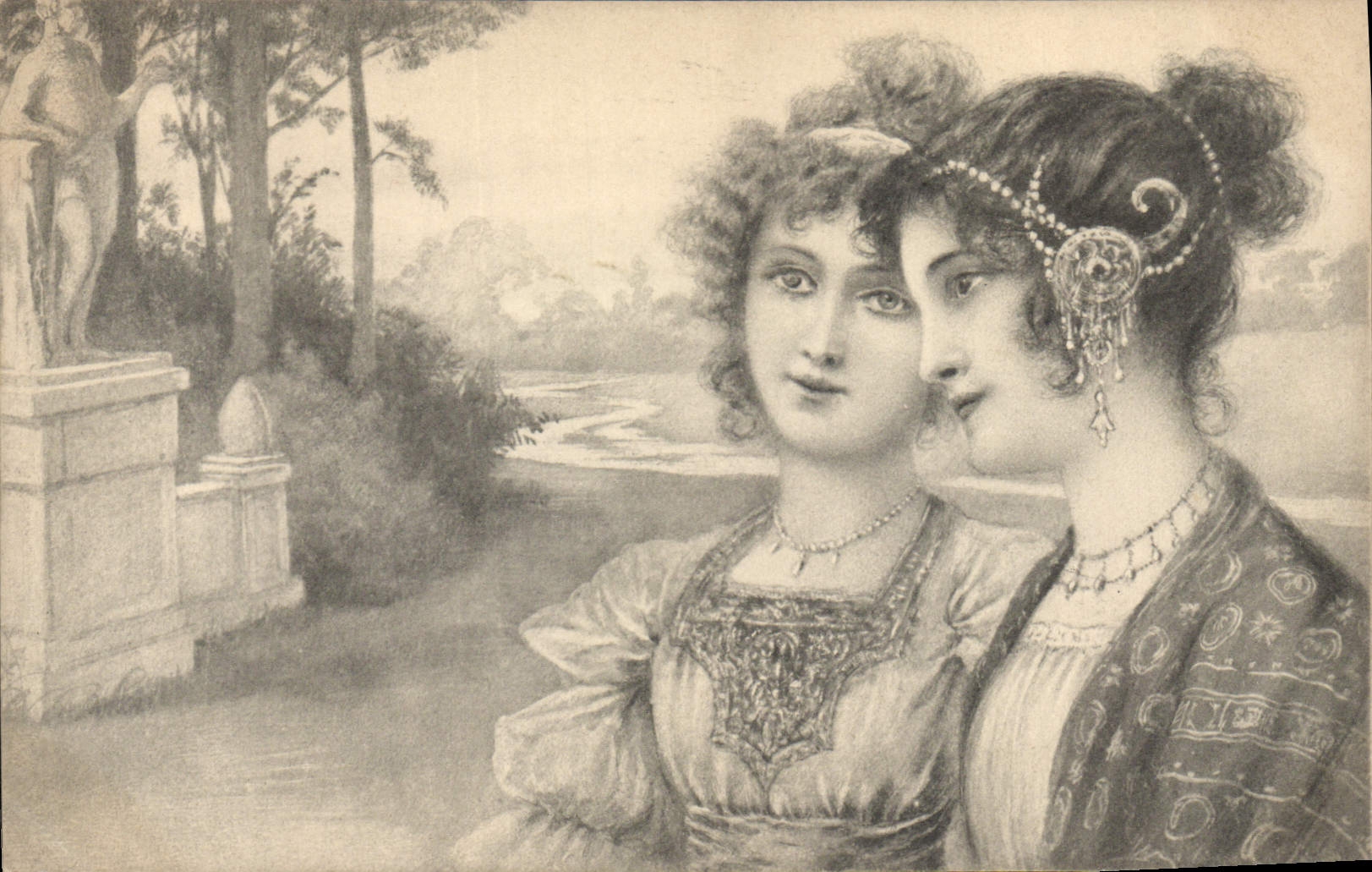 CPA Illustrateur Fantaisie Femmes 