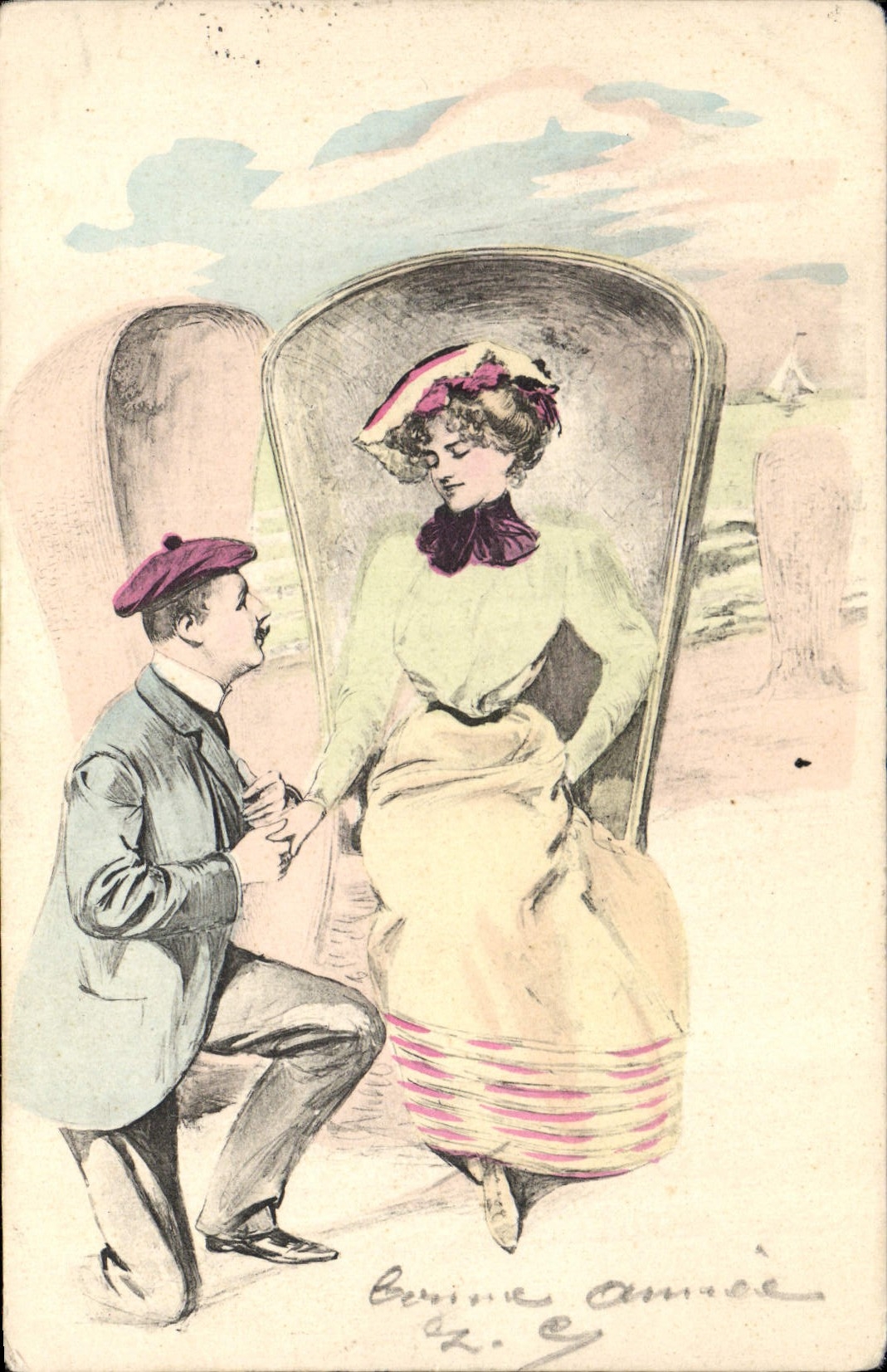 CPA Illustrateur Fantaisie Femme 