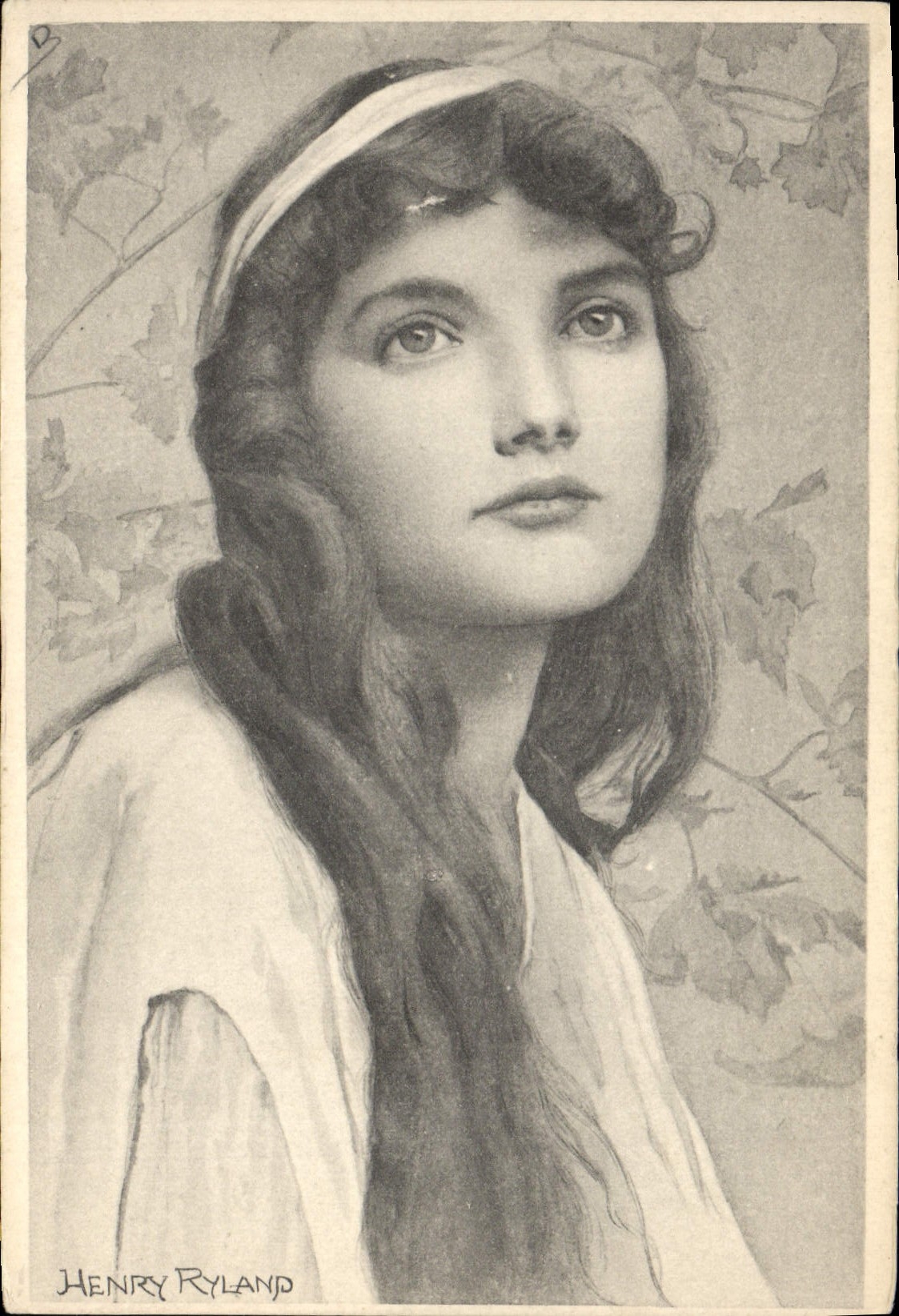 CPA Illustrateur Fantaisie Femme Henry Ryland 