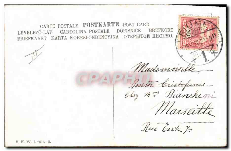 CPA Illustrateur Fantaisie Enfant Chien  — Rückseite