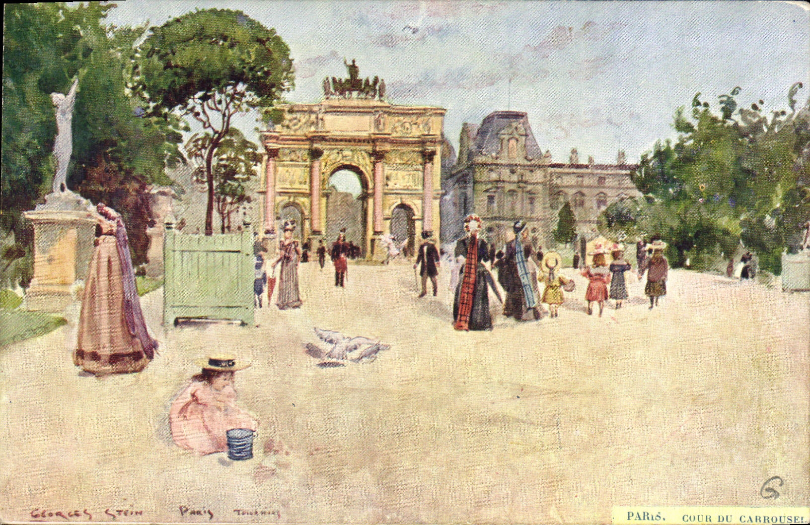 CPA Paris Illustrateur Cour du Carrousel