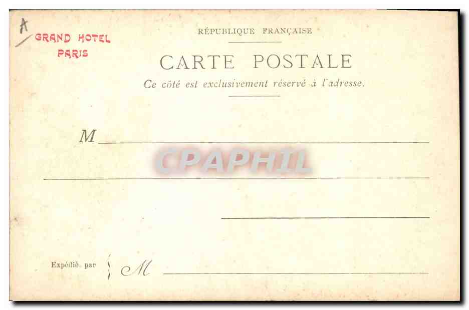 CPA Paris Illustrateur Cour du Carrousel — Rückseite