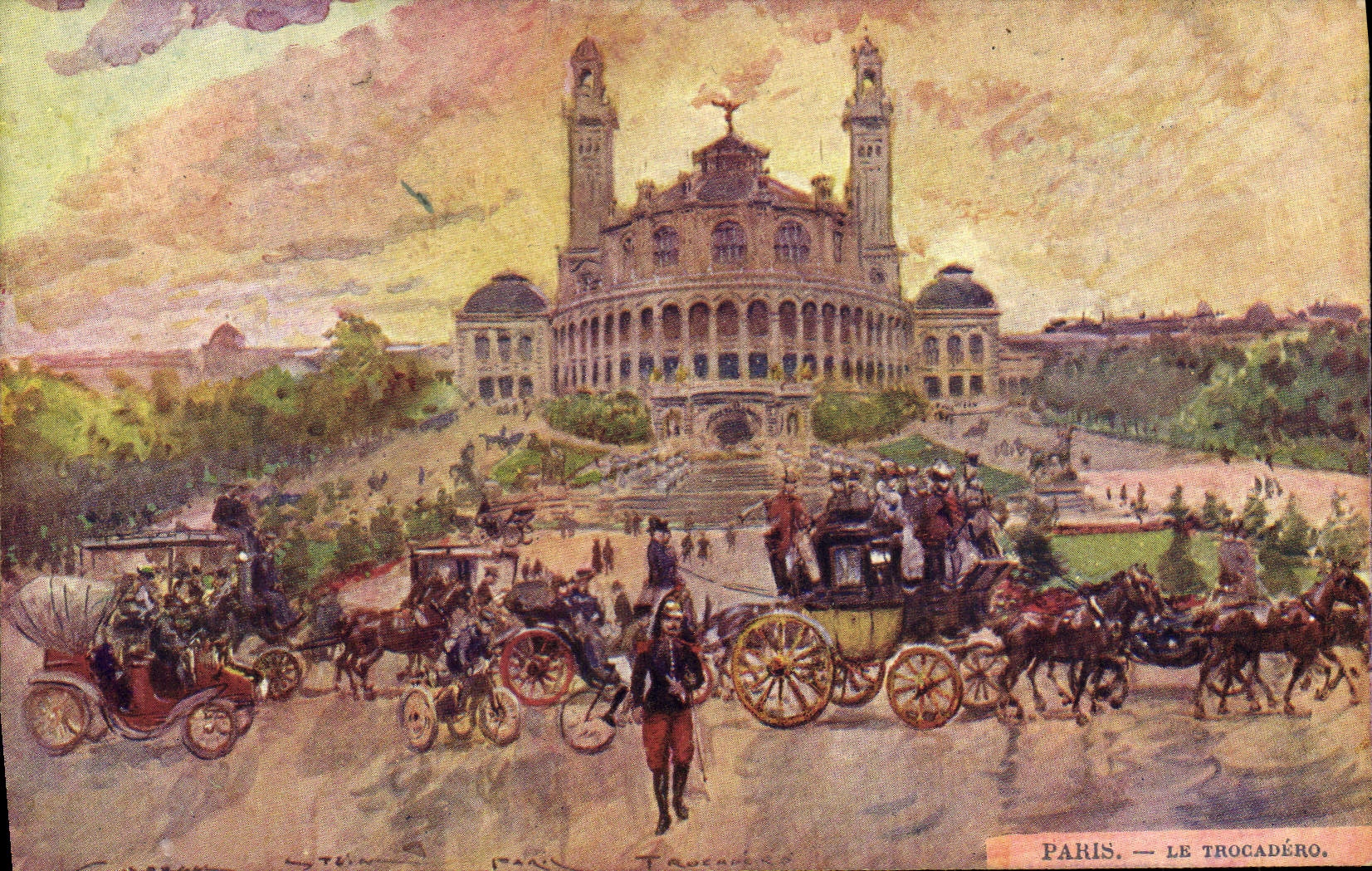 CPA Paris Illustrateur Le Trocadero